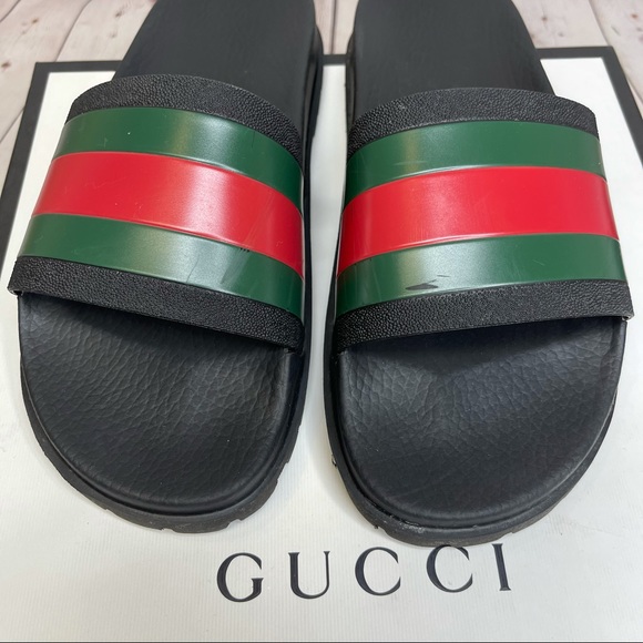 Gucci Men’s web slide sandals main image 13